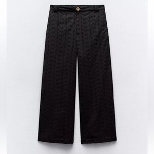 Zara Embroidered Eyelet Culottes